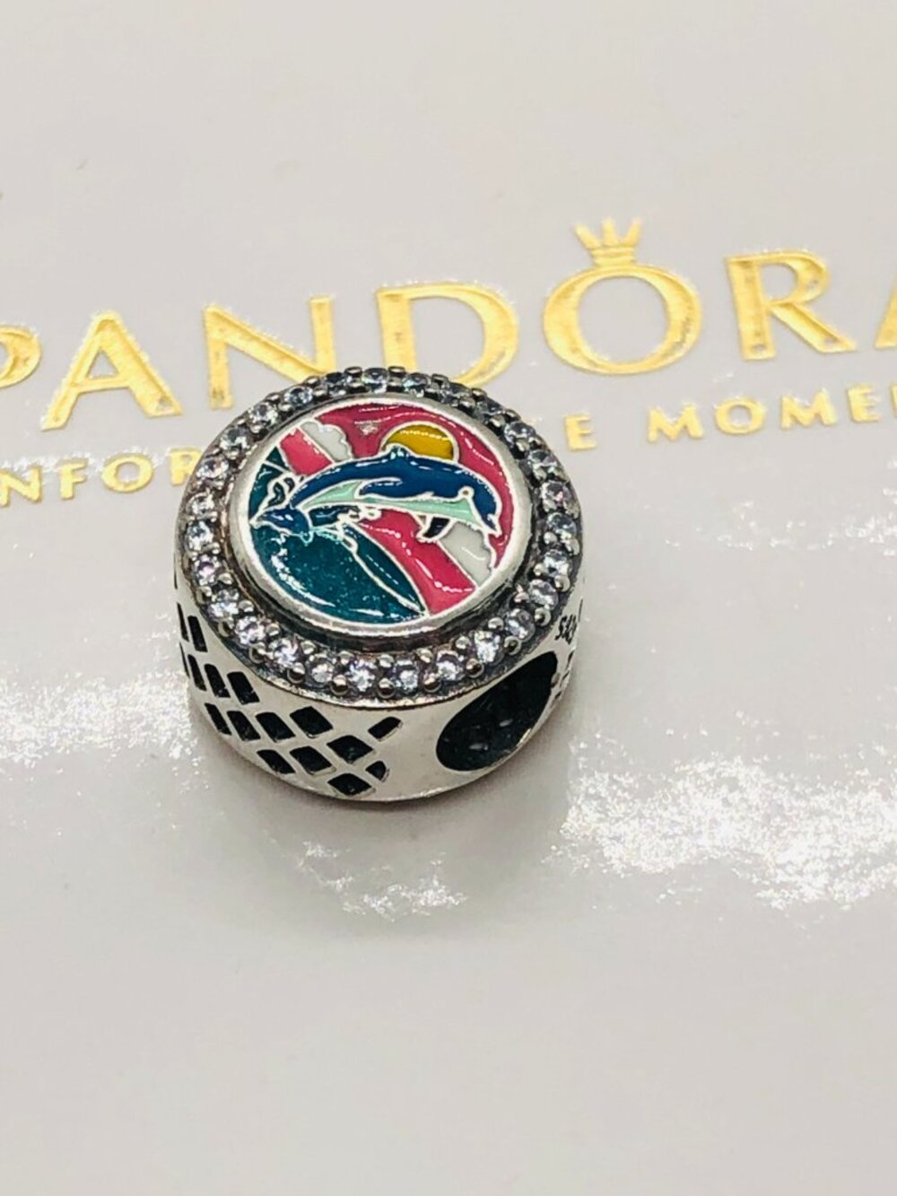 Pandora Crystal Coast Beach charm Dolphin Charm